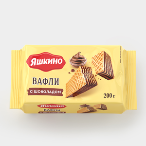 «Яшкино», вафли с шоколадом, 200 г