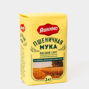 «Яшкино», мука пшеничная высшего сорта, 1 кг «Яшкино», мука пшеничная высшего сорта, 1 кг