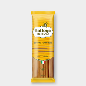 «Bottega del Sole», макаронные изделия «Фетучини», цельнозерновые, 500 г