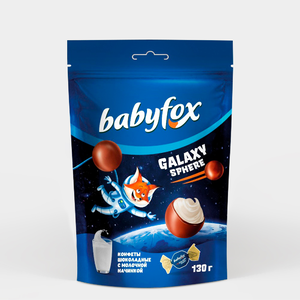 «BabyFox», конфеты шоколадные Galaxy sphere, 130 г