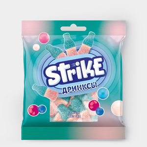 «Strike», мармелад жевательный «Дринксы» со вкусом бабл-гам, 70 г «Strike», мармелад жевательный «Дринксы» со вкусом бабл-гам, 70 г