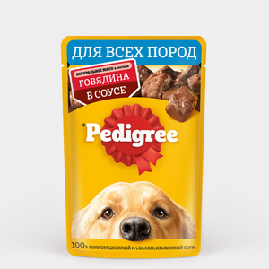 Влажный корм для собак «Pedigree» Говядина в соусе, 85 г Влажный корм для собак «Pedigree» Говядина в соусе, 85 г