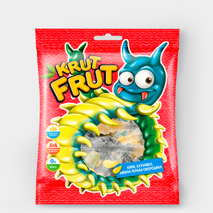 «KrutFrut», мармелад жевательный в форме сороконожек, 70 г «KrutFrut», мармелад жевательный в форме сороконожек, 70 г