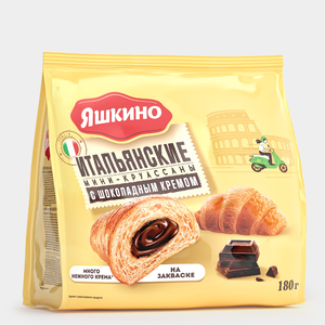 «Яшкино», мини-круассаны с шоколадным кремом, 180 г «Яшкино», мини-круассаны с шоколадным кремом, 180 г