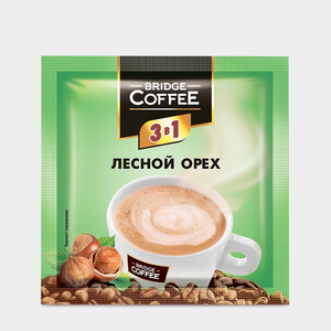 «Bridge Coffee», напиток кофейный 3 в 1 с ароматом лесного ореха, 20 г