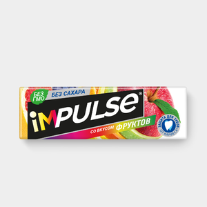 «Impulse», жевательная резинка со вкусом Multi-Frutti, без сахара, 14 г