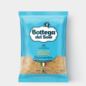 «Bottega del Sole», макаронные изделия «Вермишель», 400 г