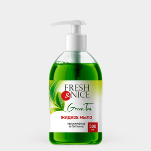 Жидкое мыло для рук «Fresh&Nice» с ароматом зеленого чая, 500 мл Жидкое мыло для рук «Fresh&Nice» с ароматом зеленого чая, 500 мл