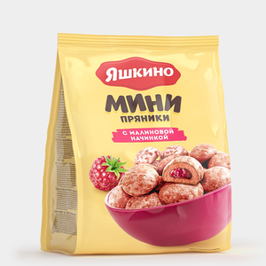 «Яшкино», пряники с малиновой начинкой, 300 г «Яшкино», пряники с малиновой начинкой, 300 г