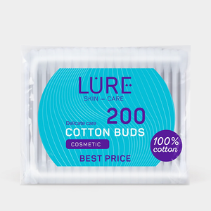 Ватные палочки «LURE» 200 штук, 40 г Ватные палочки «LURE» 200 штук, 40 г