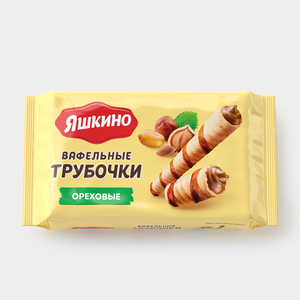 «Яшкино», трубочки вафельные «Ореховые», 190 г