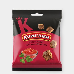 «Кириешки», сухарики со вкусом красной икры, 40 г