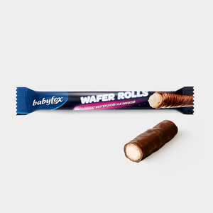 «BabyFox», конфеты Wafer Rolls с молочной начинкой (коробка 1,5 кг)
