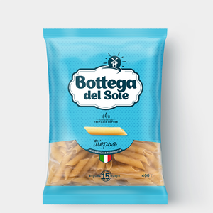 «Bottega del Sole», макаронные изделия «Перья», 400 г «Bottega del Sole», макаронные изделия «Перья», 400 г