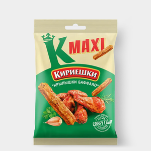 «Кириешки Maxi», сухарики со вкусом крылышек Баффало, 60 г «Кириешки Maxi», сухарики со вкусом крылышек Баффало, 60 г