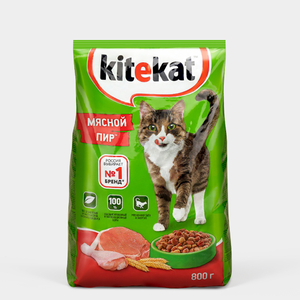 Корм для кошек сухой «Kitekat» «Мясной Пир», 800 г Корм для кошек сухой «Kitekat» «Мясной Пир», 800 г