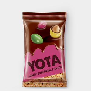 «Yota», драже арахис в молочно-шоколадной и сахарной глазури, 40 г