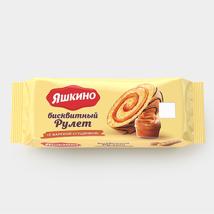 «Яшкино», рулет бисквитный «C варёной сгущёнкой», 200 г «Яшкино», рулет бисквитный «C варёной сгущёнкой», 200 г