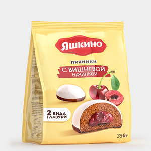 «Яшкино», пряники с вишнёвой начинкой, 350 г «Яшкино», пряники с вишнёвой начинкой, 350 г