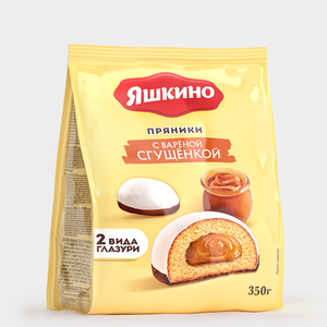 «Яшкино», пряники с варёной сгущёнкой, 350 г «Яшкино», пряники с варёной сгущёнкой, 350 г