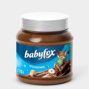 «BabyFox», паста шоколадно-ореховая, 270 г «BabyFox», паста шоколадно-ореховая, 270 г