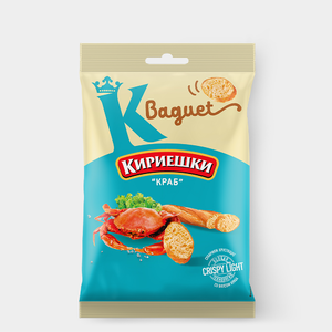 «Кириешки Baguet», сухарики со вкусом краба, 50 г