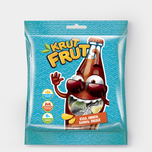 «KrutFrut», мармелад жевательный в форме забавных бутылочек, 70 г «KrutFrut», мармелад жевательный в форме забавных бутылочек, 70 г