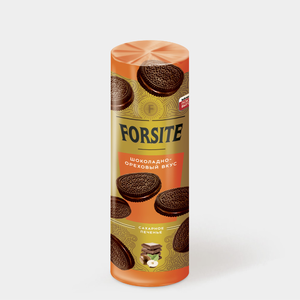«Forsite», печенье–сэндвич с шоколадно-ореховым вкусом, 220 г «Forsite», печенье–сэндвич с шоколадно-ореховым вкусом, 220 г