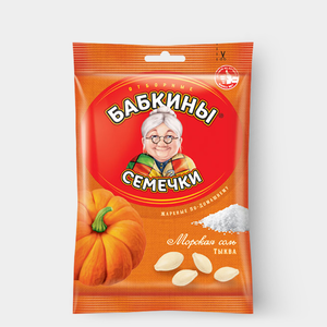 «Бабкины семечки», семечки тыквы отборные, жареные, с морской солью, 150 г «Бабкины семечки», семечки тыквы отборные, жареные, с морской солью, 150 г