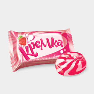 Карамель «Кремка» со вкусом клубники и сливок (упаковка 0,5 кг) Карамель «Кремка» со вкусом клубники и сливок (упаковка 0,5 кг)
