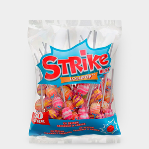 «Strike», карамель на палочке с молочно-фруктовым вкусом, 565 г «Strike», карамель на палочке с молочно-фруктовым вкусом, 565 г