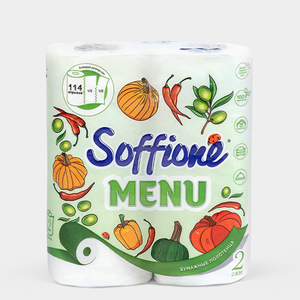 Полотенца бумажные «Soffione» MENU, 2 рулона, 120 г