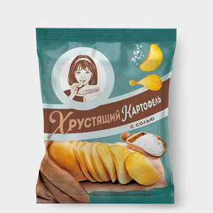 «Хрустящий картофель», чипсы с солью, произведены из свежего картофеля, 160 г «Хрустящий картофель», чипсы с солью, произведены из свежего картофеля, 160 г