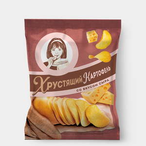 «Хрустящий картофель», чипсы со вкусом сыра, произведены из свежего картофеля, 70 г «Хрустящий картофель», чипсы со вкусом сыра, произведены из свежего картофеля, 70 г
