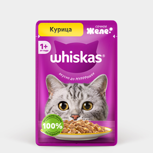 Влажный корм для кошек «Whiskas» желе с курицей, 75 г Влажный корм для кошек «Whiskas» желе с курицей, 75 г