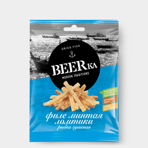«Beerka», минтай сушёно-вяленый, 70 г «Beerka», минтай сушёно-вяленый, 70 г