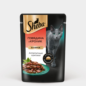 Влажный корм для кошек «Sheba» ломтики в соусе с говядиной и кроликом, 75 г Влажный корм для кошек «Sheba» ломтики в соусе с говядиной и кроликом, 75 г