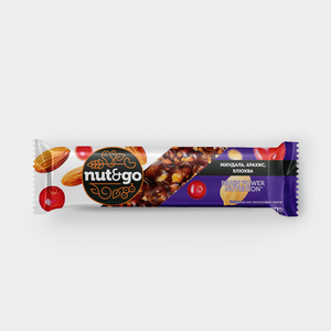 «Nut&Go», батончик Миндаль, арахис, клюква, 36 г «Nut&Go», батончик Миндаль, арахис, клюква, 36 г