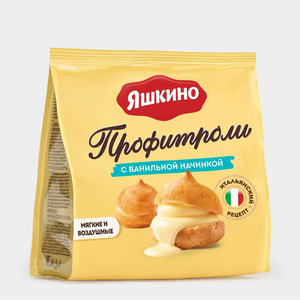 «Яшкино», профитроли с ванильной начинкой, 158 г «Яшкино», профитроли с ванильной начинкой, 158 г