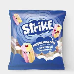 «Strike», маршмеллоу Jam со вкусом черники & дыни, 90 г «Strike», маршмеллоу Jam со вкусом черники & дыни, 90 г