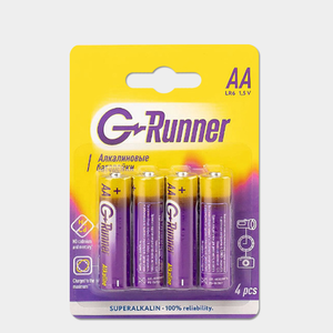 Батарейки алкалиновые «G-runner» AA/LR6, 1,5 V, в блистере 4 батарейки