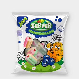 «Zerfer», маршмеллоу Jam со вкусом черники & дыни, 90 г «Zerfer», маршмеллоу Jam со вкусом черники & дыни, 90 г