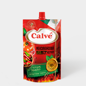 «Calve», кетчуп «Мексиканский» с перцем табаско, 350 г