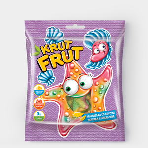 «KrutFrut», мармелад жевательный «Звездочки со вкусом персика и апельсина», 100 г «KrutFrut», мармелад жевательный «Звездочки со вкусом персика и апельсина», 100 г