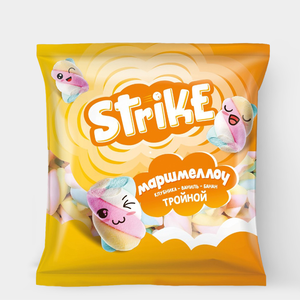 «Strike», маршмеллоу trio, 90 г «Strike», маршмеллоу trio, 90 г