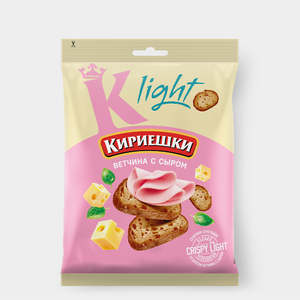 «Кириешки Light», сухарики со вкусом ветчины с сыром, 80 г «Кириешки Light», сухарики со вкусом ветчины с сыром, 80 г