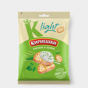 «Кириешки Light», сухарики со вкусом сметаны и зелени, 80 г «Кириешки Light», сухарики со вкусом сметаны и зелени, 80 г