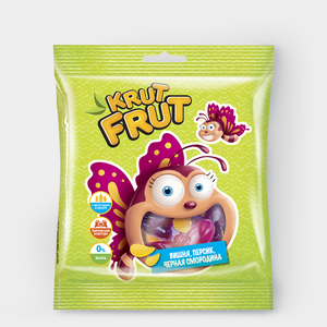 «KrutFrut», мармелад жевательный в форме милых бабочек, 70 г «KrutFrut», мармелад жевательный в форме милых бабочек, 70 г