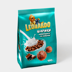 «Leonardo», готовый завтрак «Шоколадные шарики», 400 г «Leonardo», готовый завтрак «Шоколадные шарики», 400 г