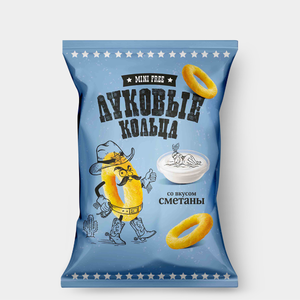 «Mini Free», луковые кольца со вкусом сметаны, 45 г «Mini Free», луковые кольца со вкусом сметаны, 45 г